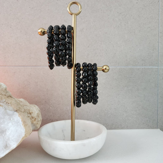 Black Tourmaline Small Nugget Bracelet