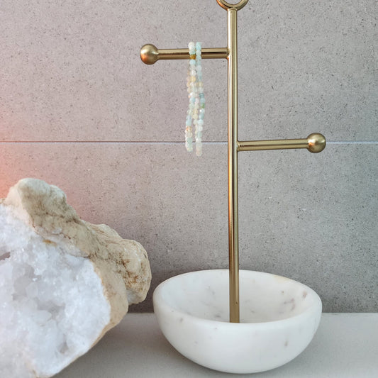 Aquamarine Ombre Faceted Bracelet