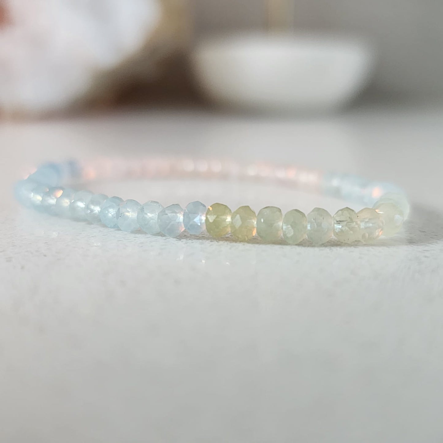 Morganite Faceted Bracelet