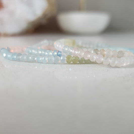 Morganite Faceted Bracelet