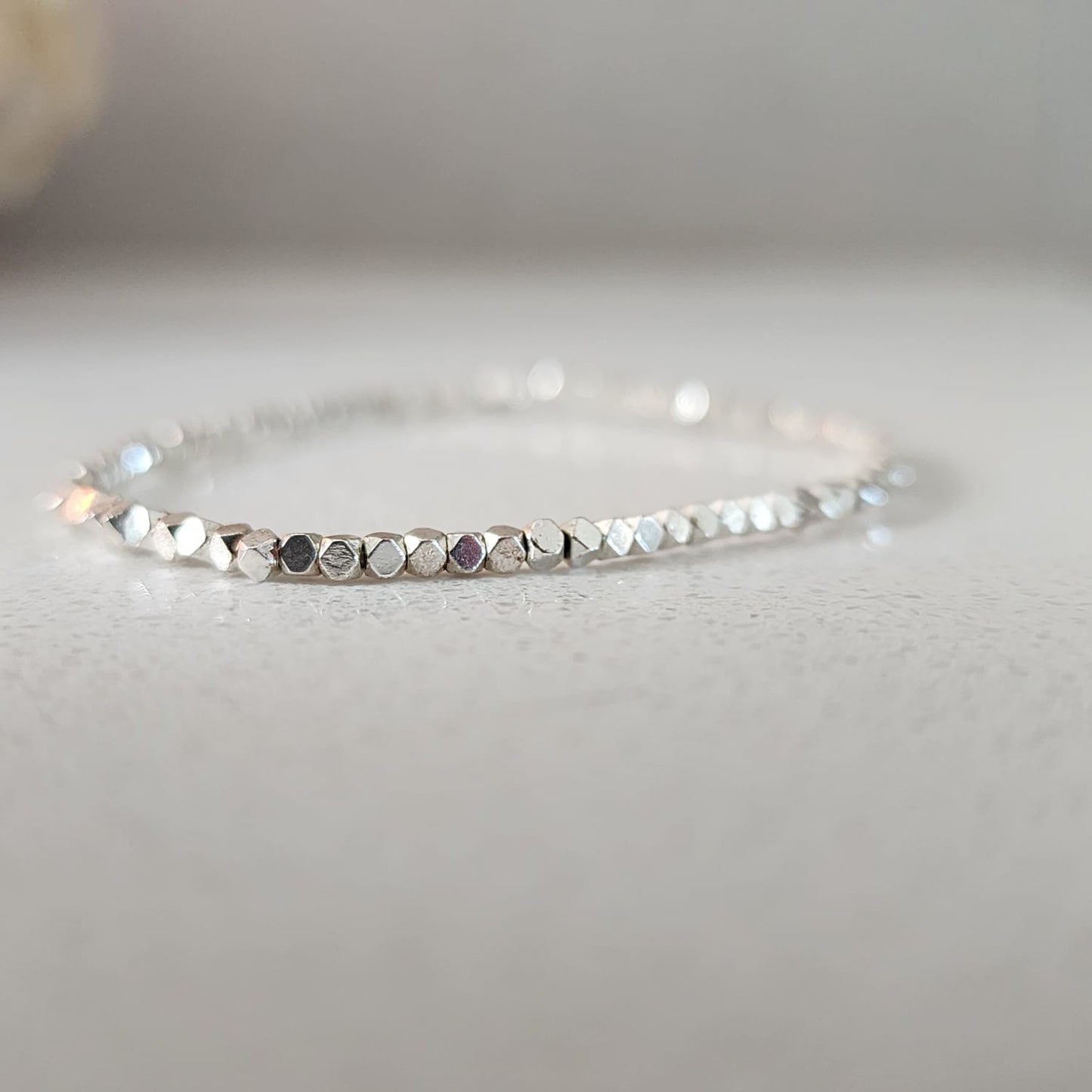 Siver Plated Hematite Bracelet