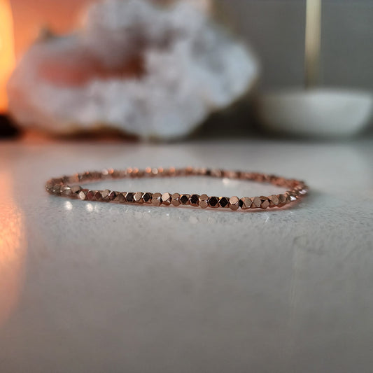 Rose Gold Plated Hematite Bracelet