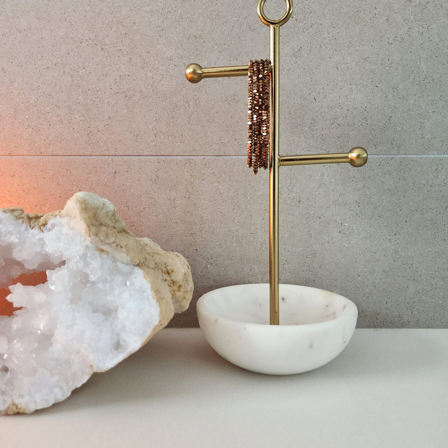 Copper Toned Plated Hematite Bracelet