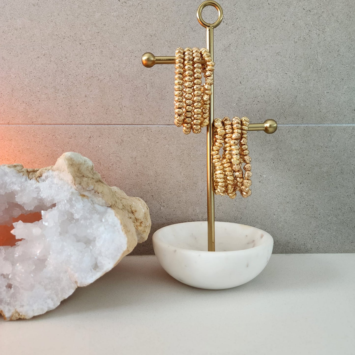 Gold Plated Lava Chunky Bracelet