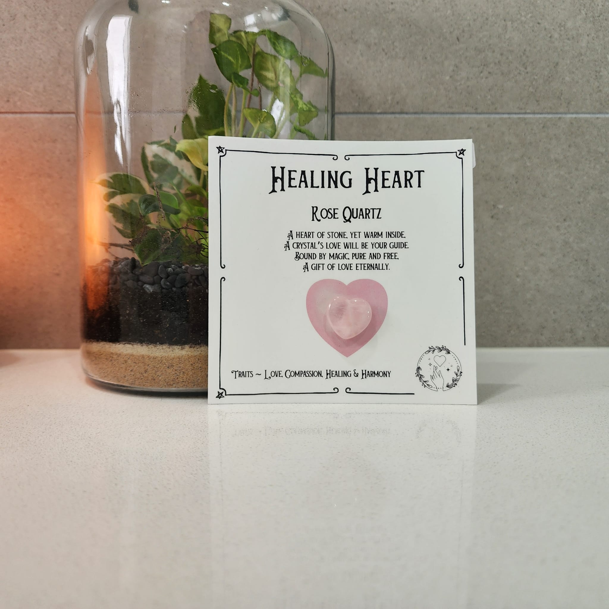 Healing Heart Crystal – Carved Hearts – The Queen of Quartz