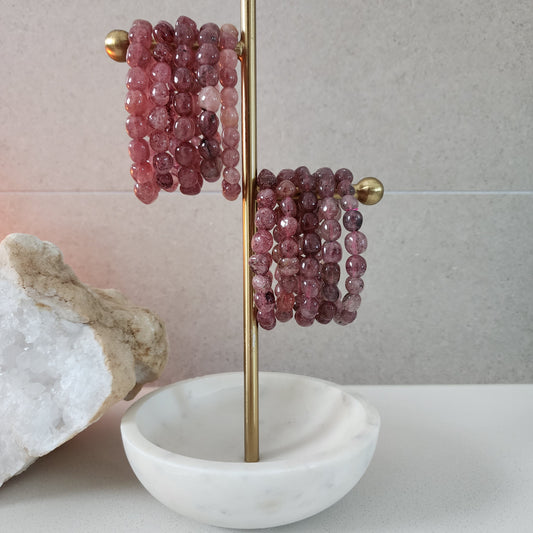 Strawberry Quartz Nugget Bracelet
