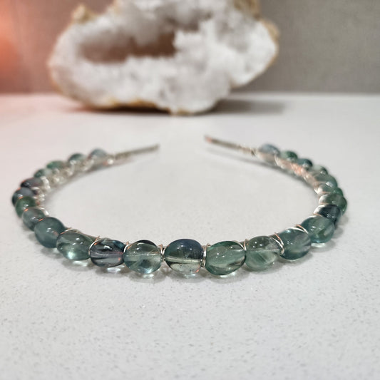 Green Fluorite Nugget Headband