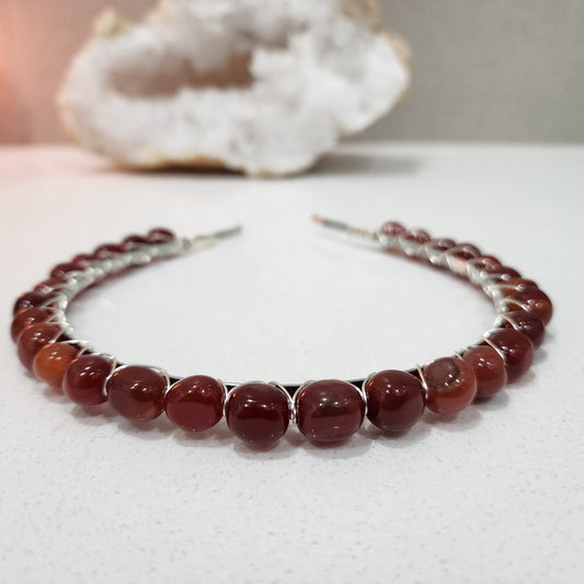 Carnelian Nugget Headband