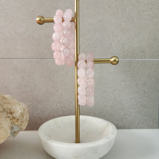 Rose Quartz Nugget Bracelet (Large)