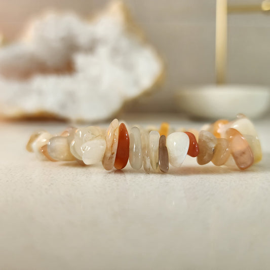Multi-coloured Moonstone Chunky Bracelet