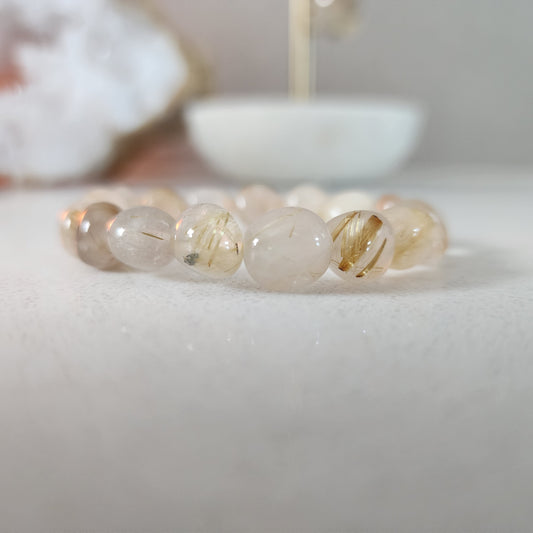 Rutile Quartz Nugget Bracelet