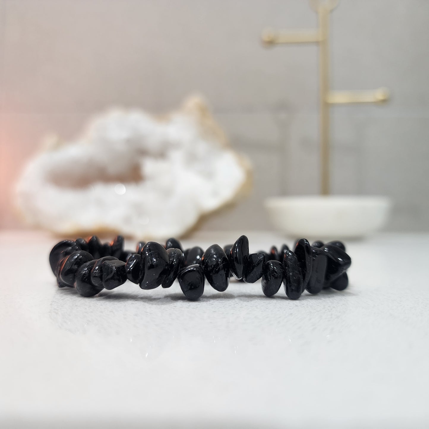 Black Tourmaline Chunky Bracelet