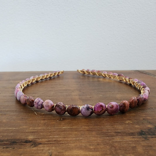 Purple Agate Headband