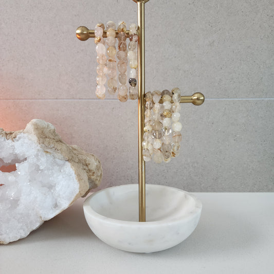 Rutile Quartz Nugget Bracelet