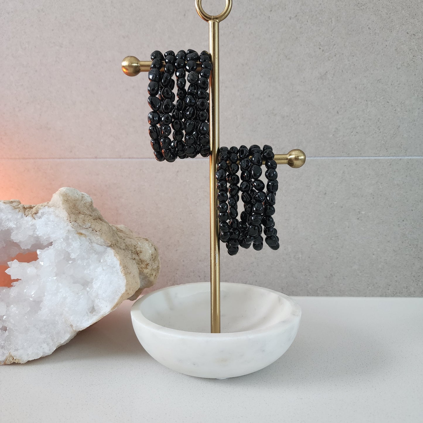 Black Tourmaline Small Nugget Bracelet