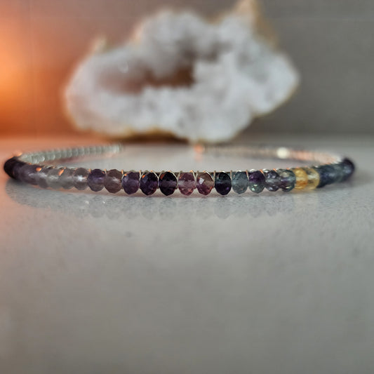 Rainbow Fluorite Faceted Headband