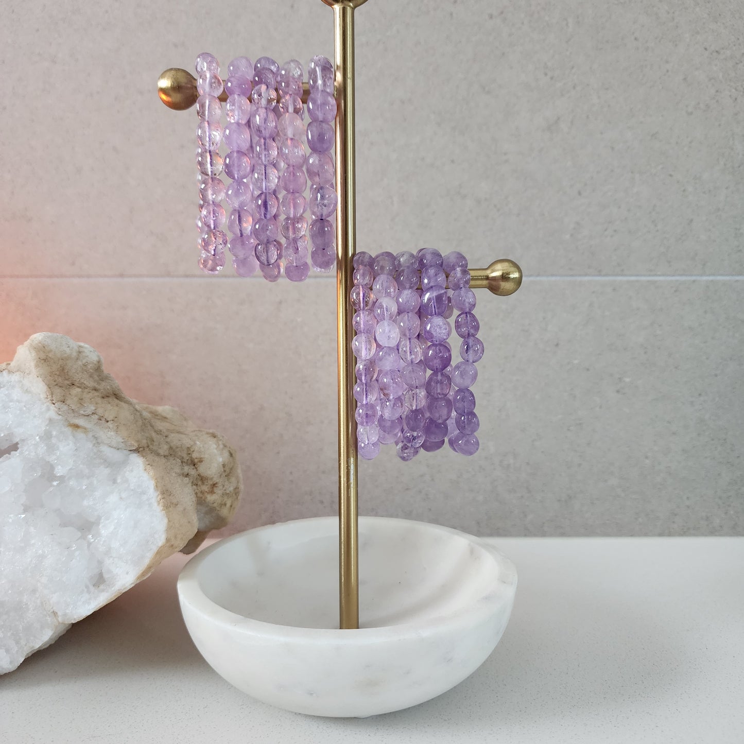 Amethyst Nugget Bracelet- light- small