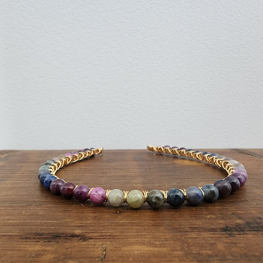 Sapphire and Ruby Headband