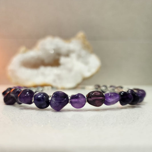 Dark Amethyst Nugget Headband