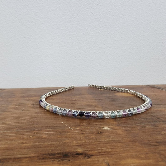 Rainbow Fluorite Faceted Headband