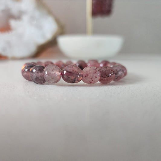 Strawberry Quartz Nugget Bracelet
