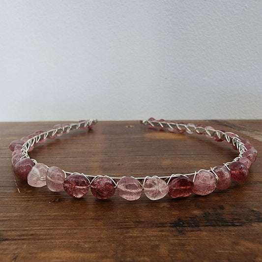 Strawberry Quartz Headband- Pebbles