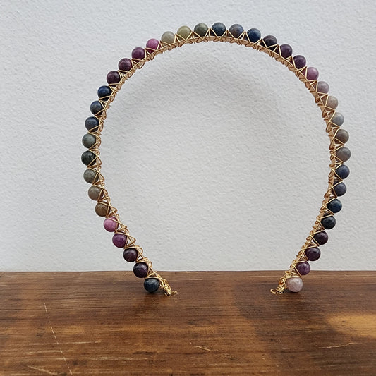 Sapphire and Ruby Headband