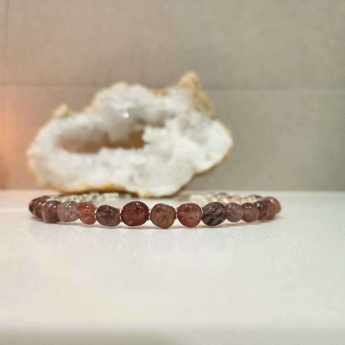 Strawberry Quartz Nugget Headband