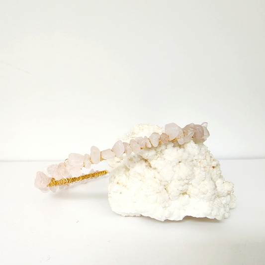 Rose Quartz Chip Headband