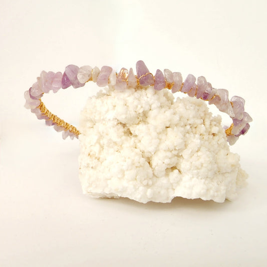 Lavender Amethyst Chip Headband