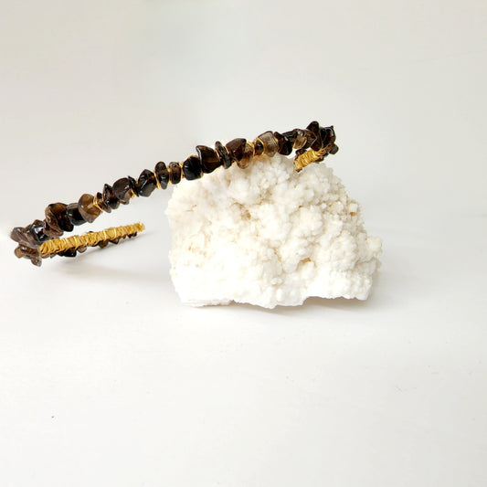 Smoky Quartz Chip Headband