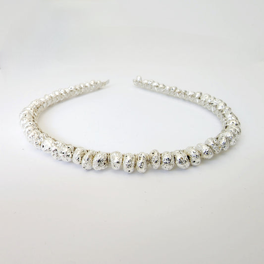 Silver Lava Nugget Headband