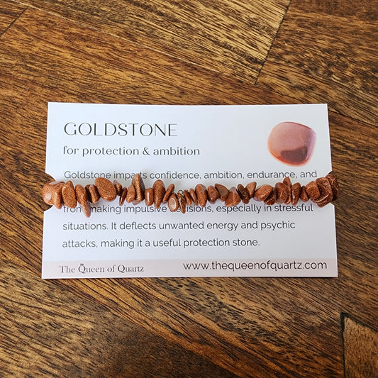 Goldstone Chip Bracelet