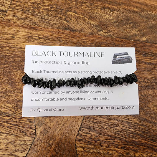 Black Tourmaline Chip Bracelet