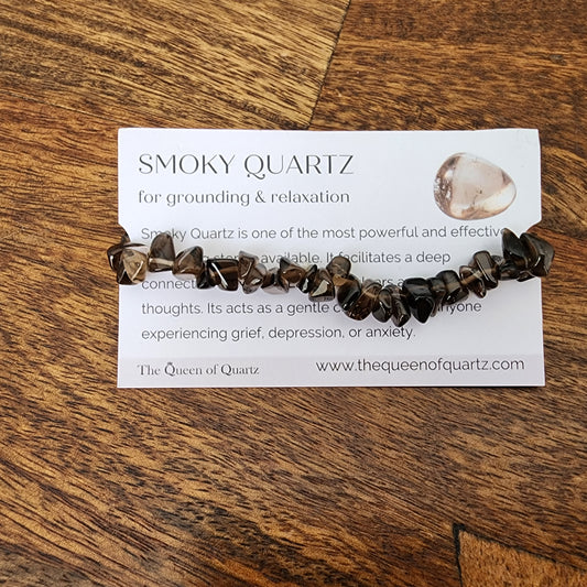 Smoky Quartz Chip Bracelet