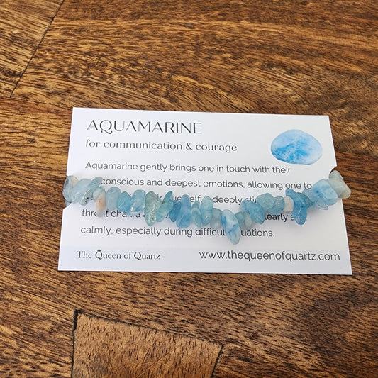 Aquamarine Chip Bracelet