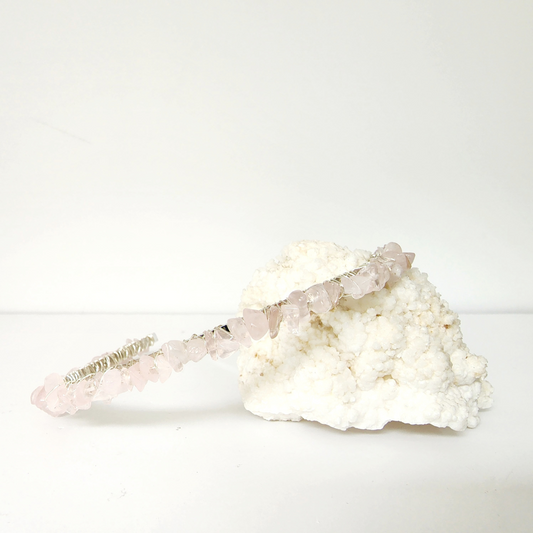 Rose Quartz Chip Headband