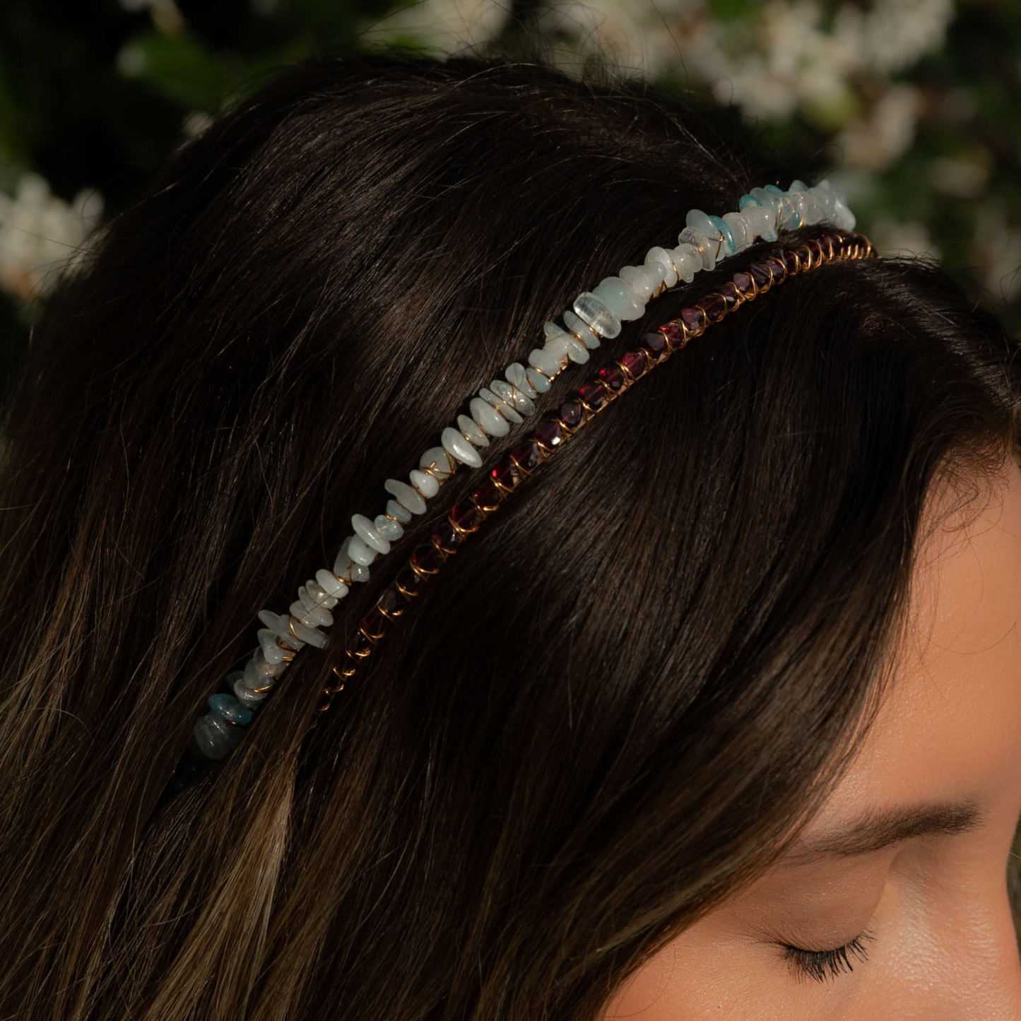 Aquamarine Gemstone Headband